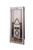 Alta 6-Cue Billiard Wall Rack in White Wash on Ash shown on white background, clean lines with triangle rack displayed.