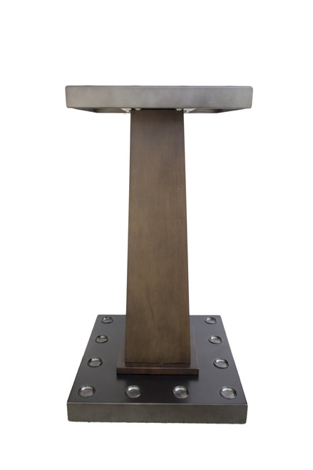 Voxwood Floor Rack by Plank & Hide | Grey Walnut & Gunmetal | Holds 12 Cues | Sawyer Twain