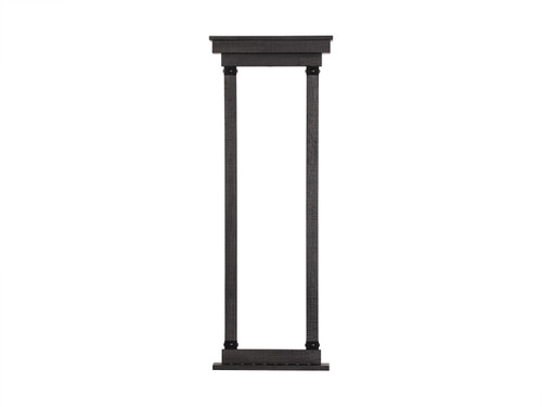 Plank & Hide Billiards Cue Stick Wall Rack in a distressed black finish.