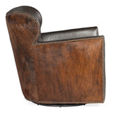 Hooker Furniture Kato Leather Swivel Chair w/ Dark HOH