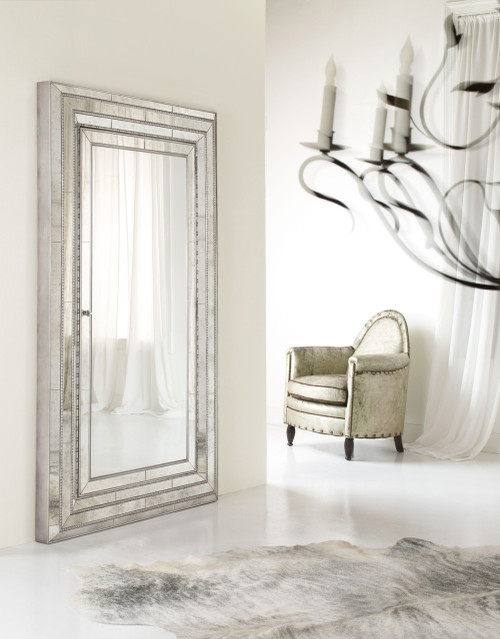 Hooker Furniture Melange Glamour Floor Mirror w/Jewelry Armoire Storage